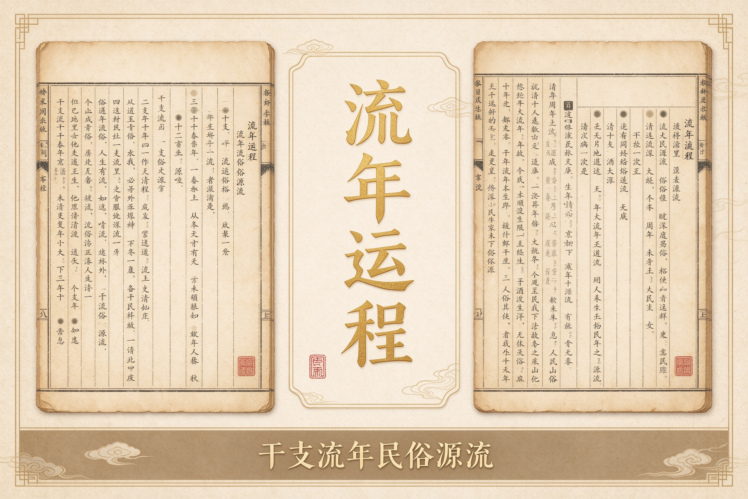十二辰轮转流年 天干地支凝岁月温光